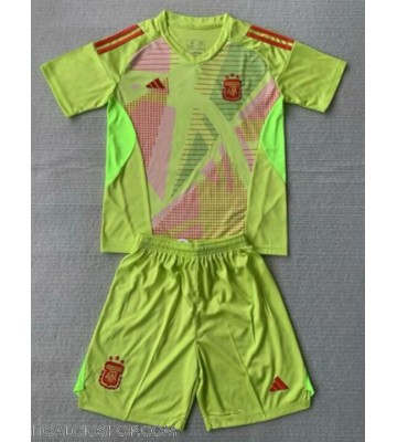 Argentina Portiere Seconda Maglia Bambino Copa America 2024 Manica Corta (+ Pantaloni corti)